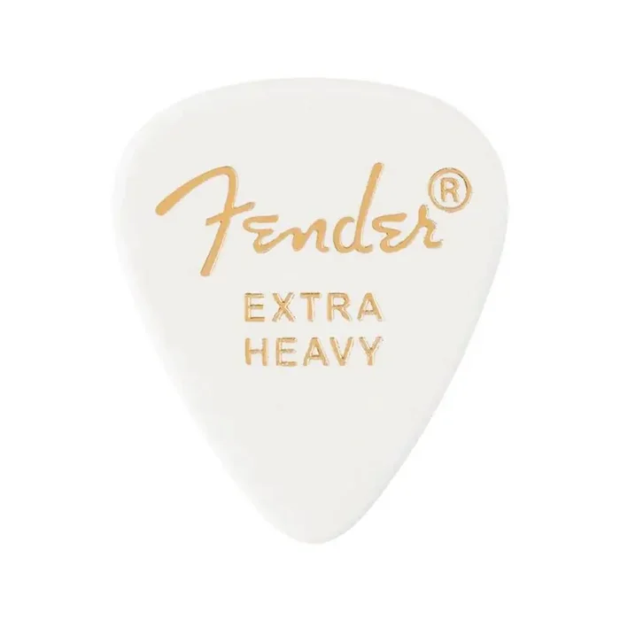 Fender 351 shape premium picks, extra heavy, white, 12-pack