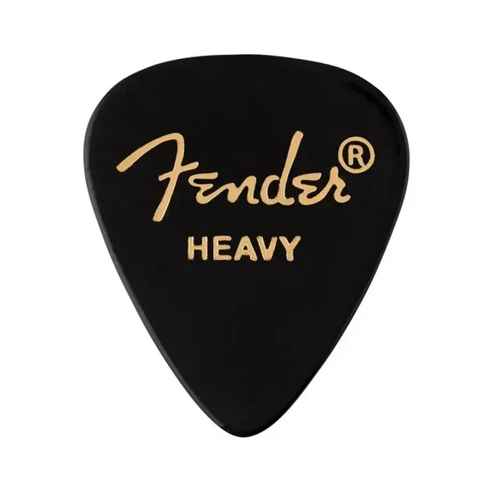Fender 351 shape premium picks, heavy, black, 12-pack