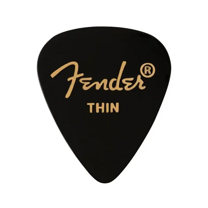 Fender 351 shape premium picks, thin, black, 12-pack