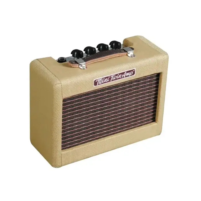 Fender battery amp ‘Mini ‘57 Twin-Ampル‘ wooden housing 2W 2×2 speakers