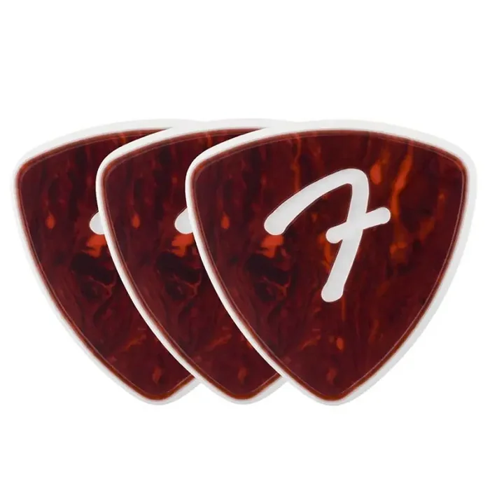 Fender celluloid picks, F grip, 346 shape, shell, 3-pack