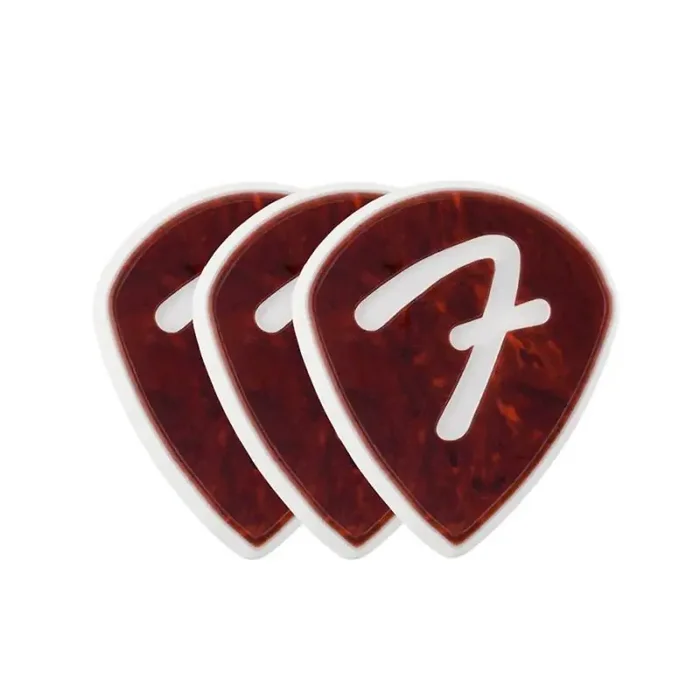 Fender celluloid picks, F grip, 551 shape, shell, 3-pack