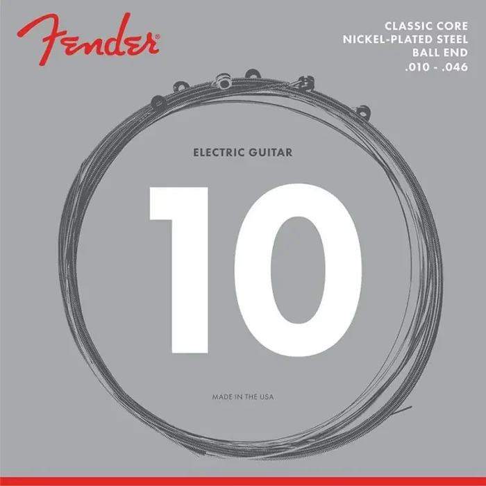 Fender Classic Core string set electric, nickel plated steel, regular, ball ends, 010-013-017-026-036-046