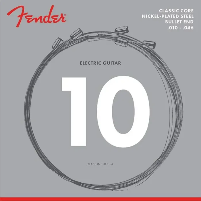 Fender Classic Core string set electric, nickel plated steel, regular, bullet ends, 010-046