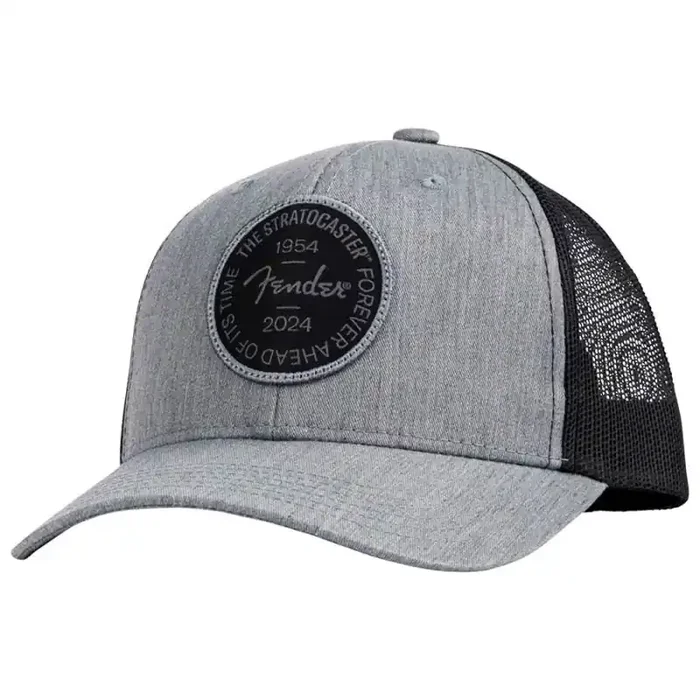 Fender Clothing Headwear Stratocaster 70th Anniversary badge hat, gray heather, one size