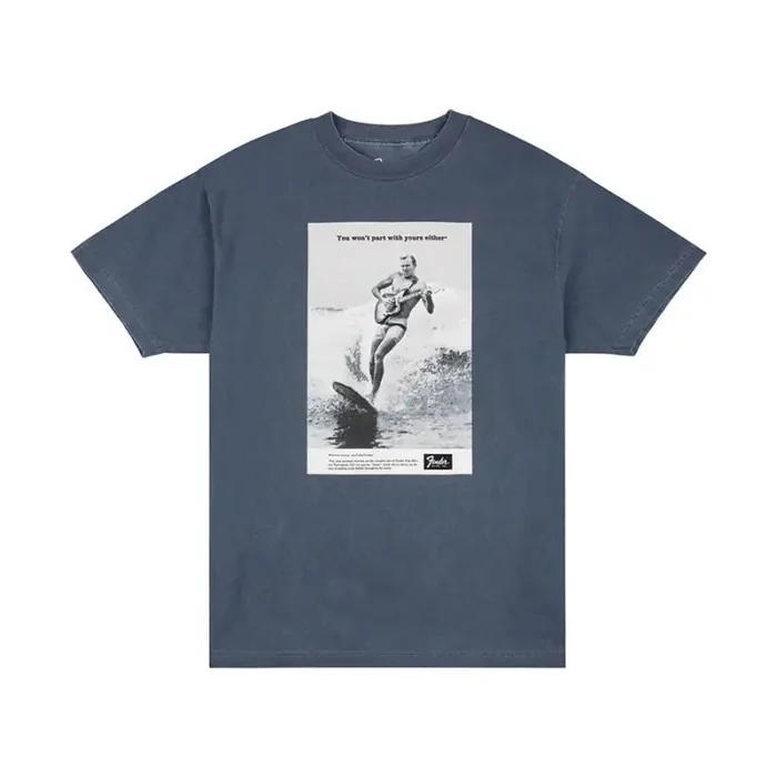 Fender Clothing T-Shirts vintage ad surfer tee, ocean, M
