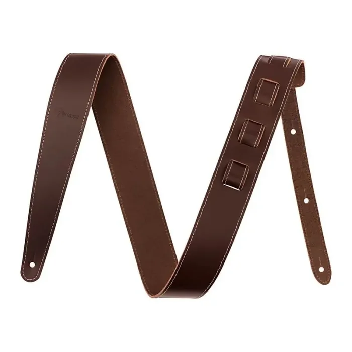 Fender Essentials 2″ leather guitar strap, brown