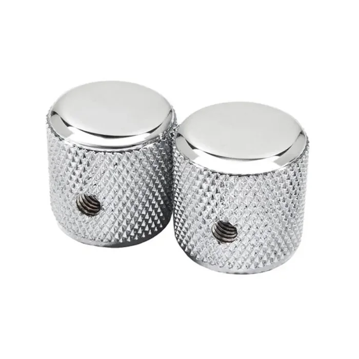 Fender Genuine Replacement Part 60‘s Telecaster knurled knobs, 2pcs, chrome