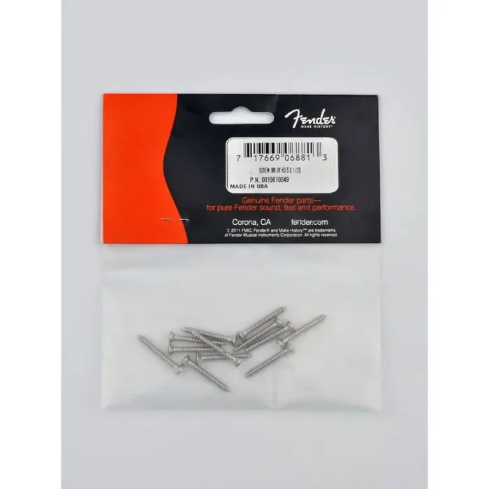 Fender Genuine Replacement Part bass bridge mounting screws 5 x 1 chrome 12 pcs