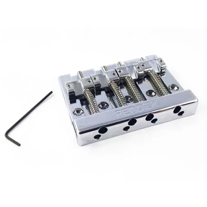 Fender Genuine Replacement Part bridge assembly HiMass 4-string Bass, chrome with brass saddles