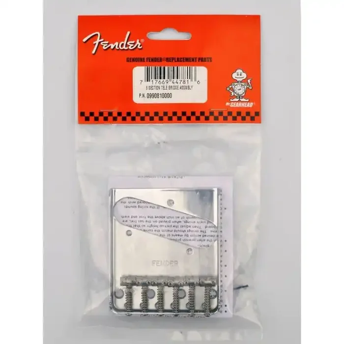 Fender Genuine Replacement Part bridge assembly Vintage Telecaster six saddle chrome