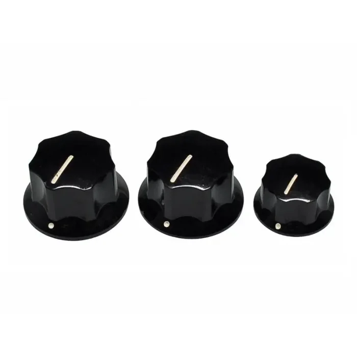 Fender Genuine Replacement Part jbass/mustang knobs for CTS shaft size 2+1 black