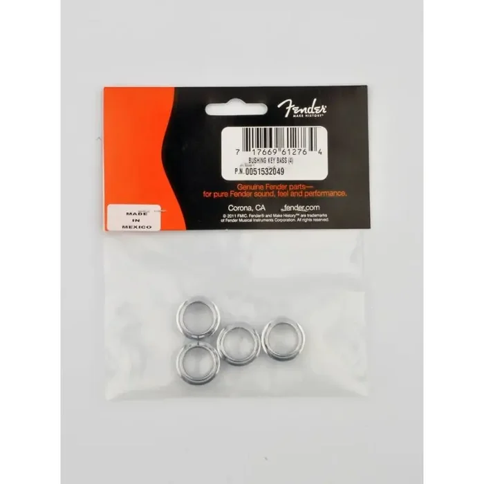 Fender Genuine Replacement Part machine head bushings for Standard Bass chrome set of 4