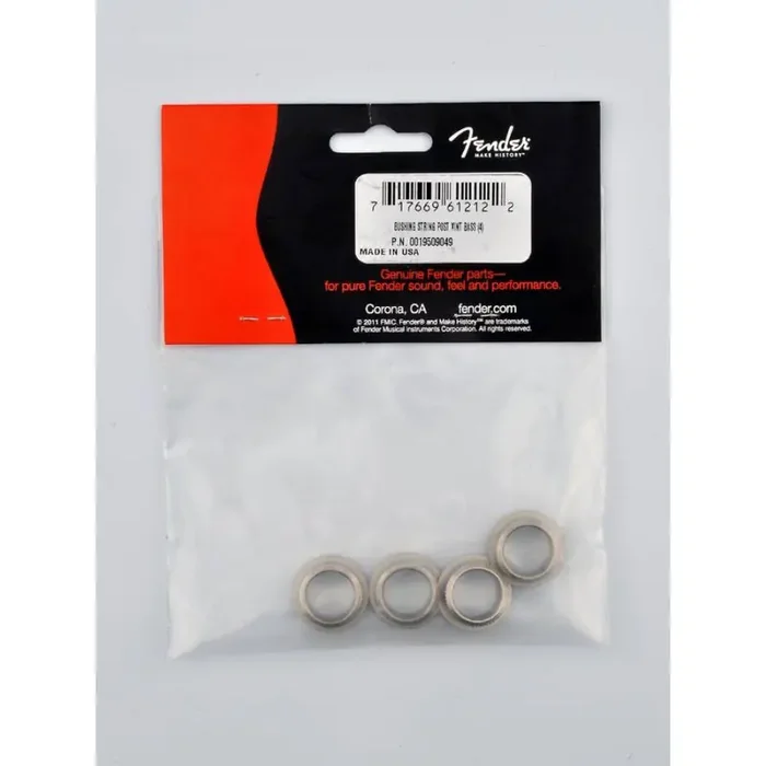 Fender Genuine Replacement Part machine head bushings for Vintage Bass chrome set of 4