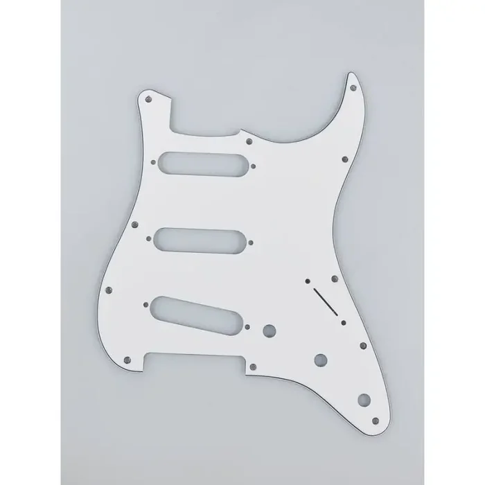 Fender Genuine Replacement Part pickguard Strat SSS 11 screw holes 3-ply white