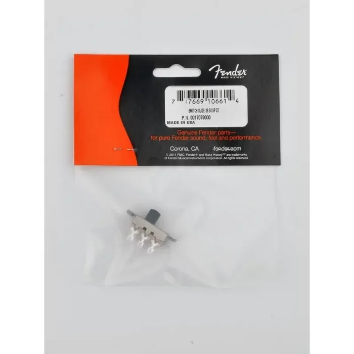 Fender Genuine Replacement Part slide switch DPDT Jaguar/Jazzmaster/Mustang black