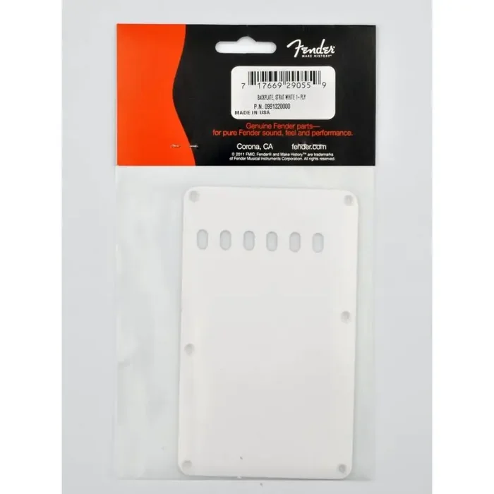 Fender Genuine Replacement Part Stratocaster back plate 1-ply white