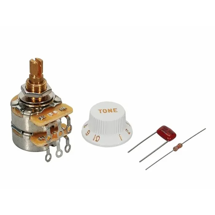 Fender Genuine Replacement Part TBX Tone potentiometer standard length bushing .375 3/8 diameter with .022mf capacitor