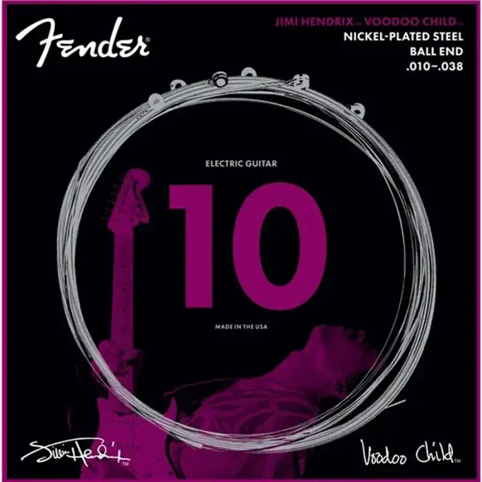 Fender Jimi Hendrix Voodoo Child string set electric, nickel plated steel, 010-013-015-026-032-038, ball end