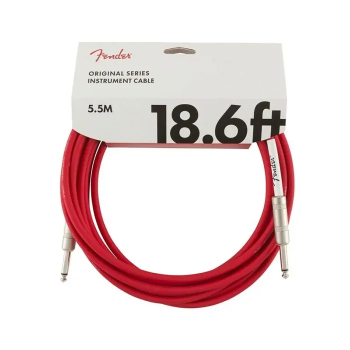 Fender Original Series instrument cable, 18.6ft, fiesta red