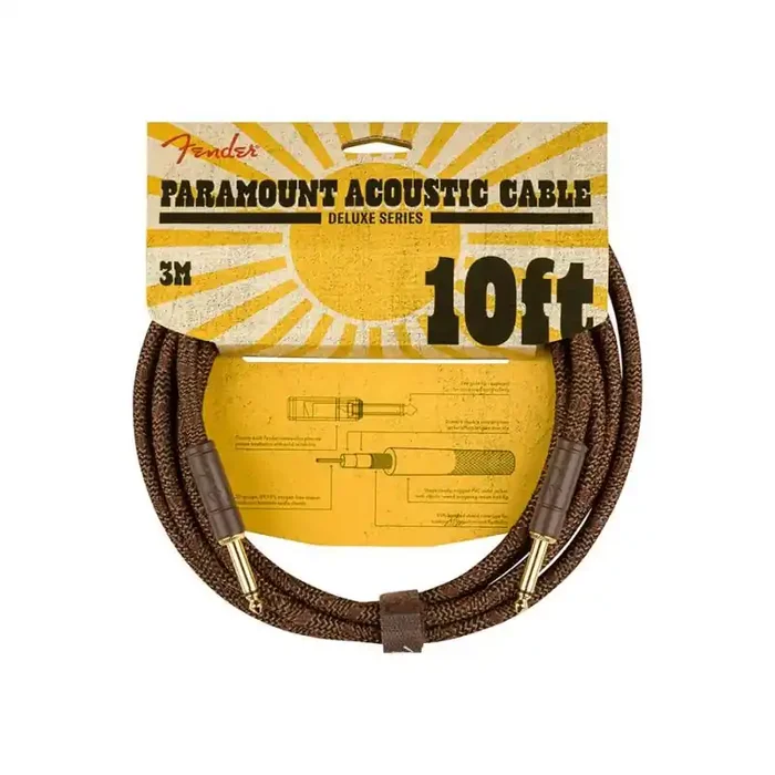 Fender Paramount 10‘ acoustic instrument cable, brown