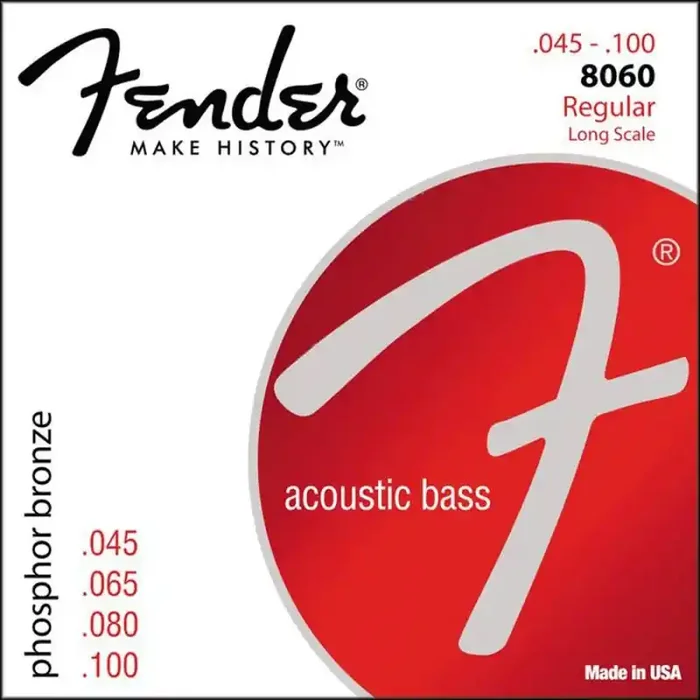 Fender Phosphor Bronze Acoustic Bass string set 34 long scale phosphor bronze wound 045-055-075-095