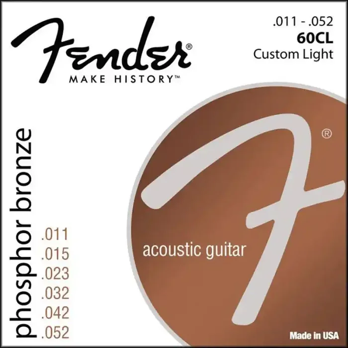 Fender Phosphor Bronze string set acoustic ph.bronze roundwound custom light 011-015-023-032-042-052