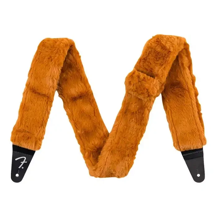 Fender Poodle plush guitar strap, rust