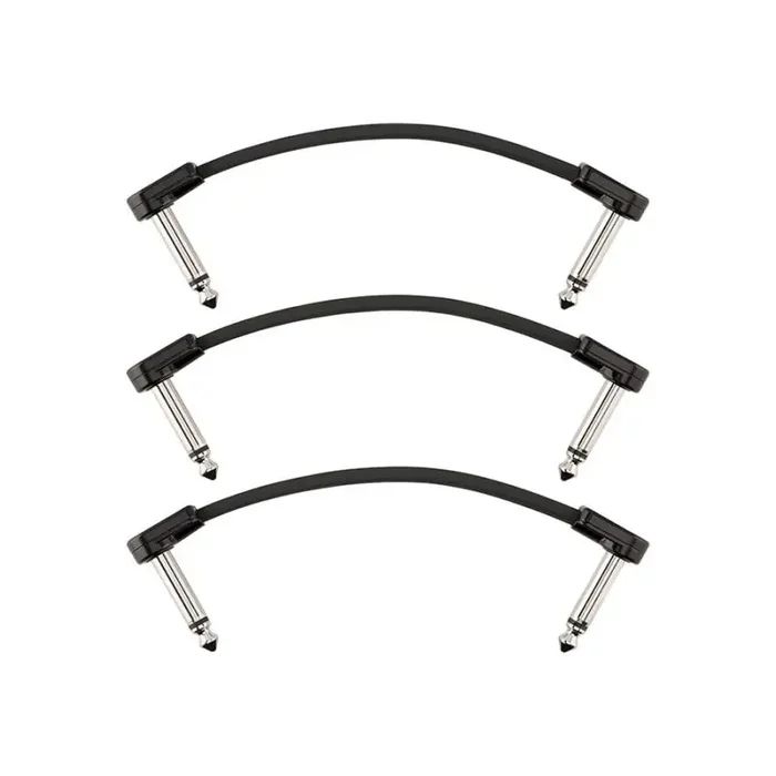 Fender Professional Series Blockchain 4″ patch cable, 3-pack, angle/angle