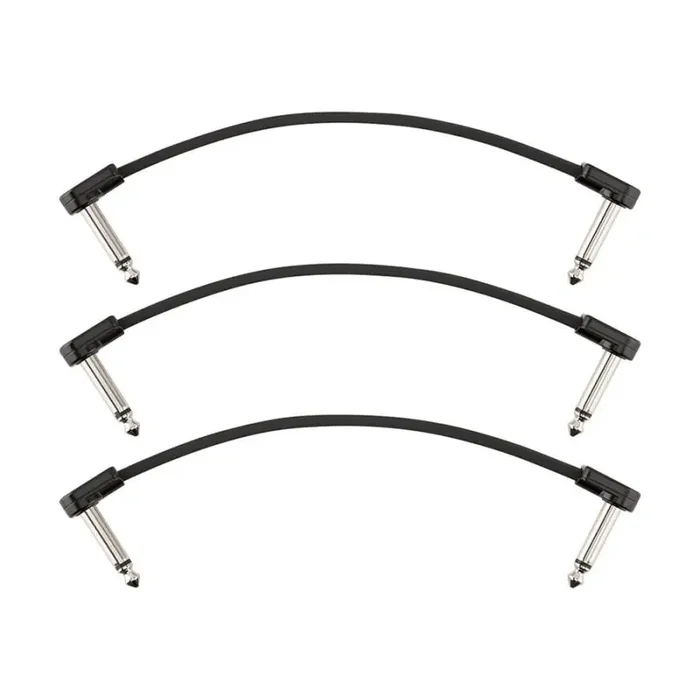 Fender Professional Series Blockchain 6″ patch cable, 3-pack, angle/angle