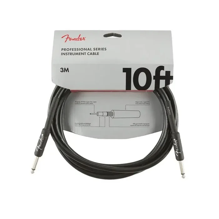 Fender Professional Series instrument cable, 10ft, black