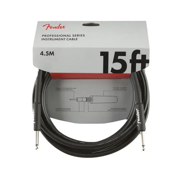 Fender Professional Series instrument cable, 15ft, black