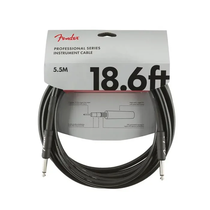 Fender Professional Series instrument cable,18.6ft, black