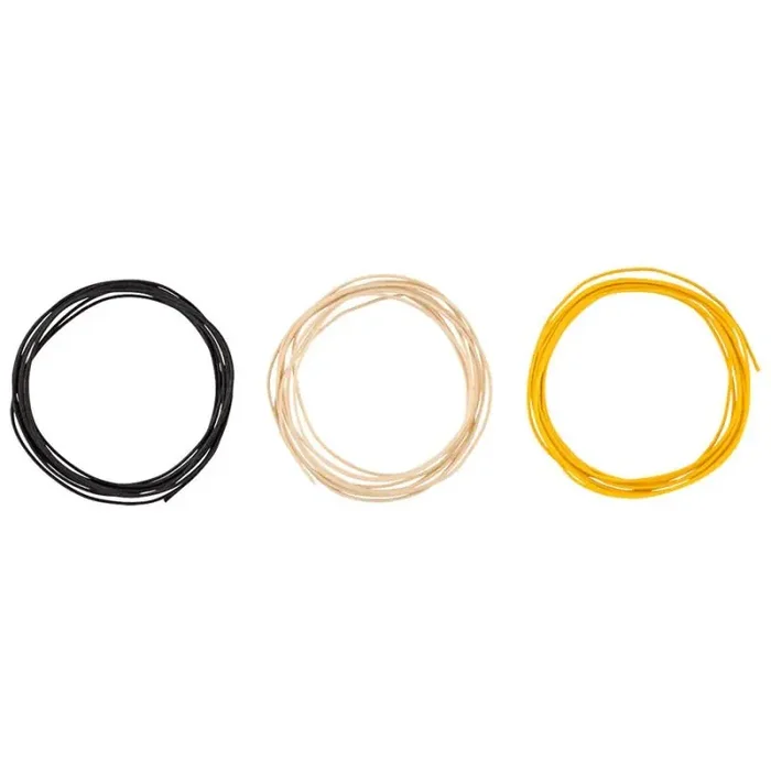 Fender Pure Vintage cloth wire, 22 awg, black, white, yellow, 10‘