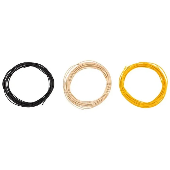Fender Pure Vintage cloth wire, 22 awg, black, white, yellow, 15‘