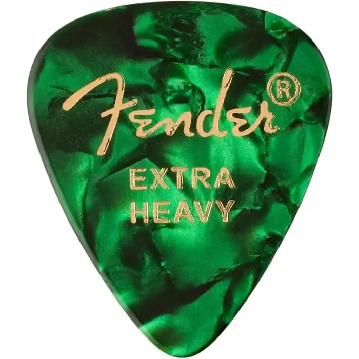Fender® 351 Picks, XHeavy Green Moto 12