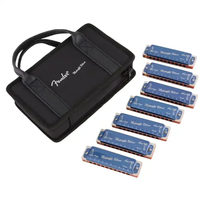 Fender® Midnight Blues Harmonica, 7Pack