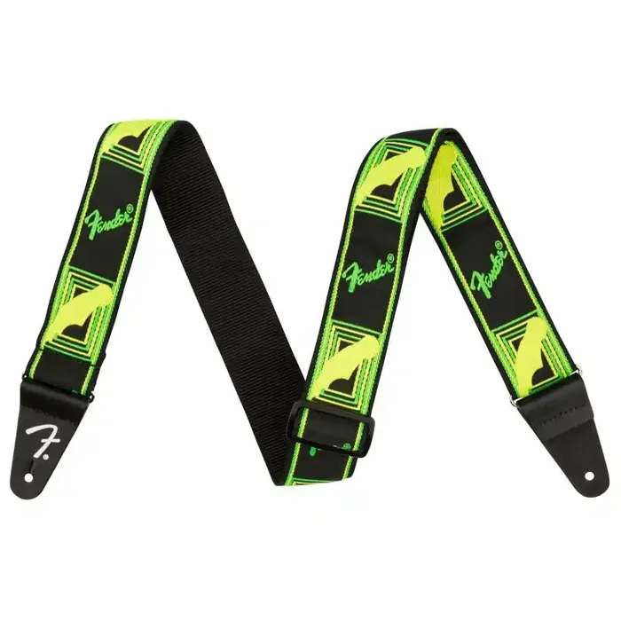Fender® Neon Monogr. Strap, green/yellow