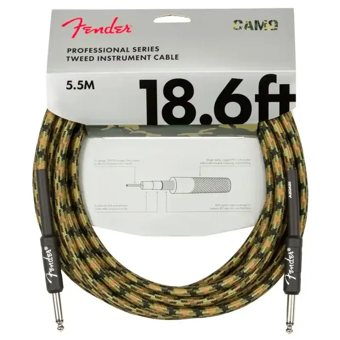 Fender® Prof. Series Kabel 5,5m Woodland