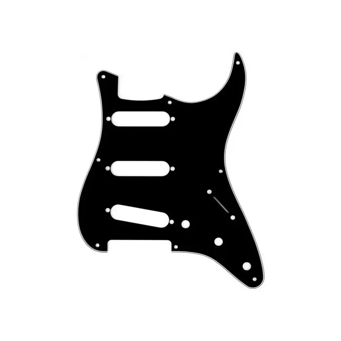 Fender® Strat® Pickguard SSS 8-holes black 3ply