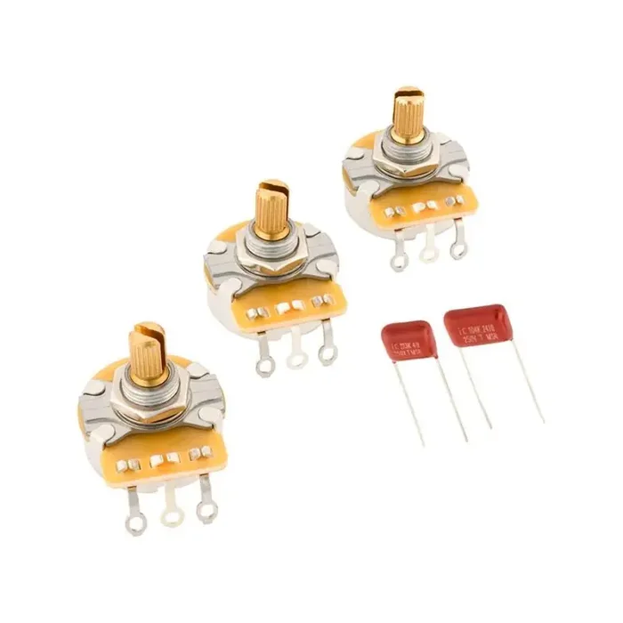 Fender Stratocaster split shaft potentiometer and capacitor kit, 3-pack