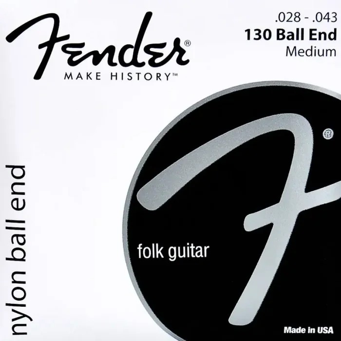 Fender string set classic clear & silver 028-029-032-035-040-043 ball end