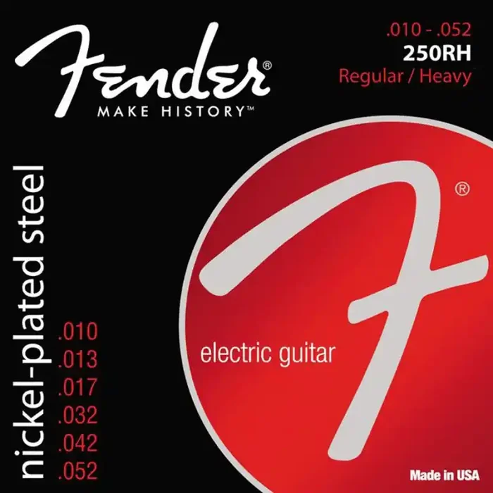 Fender Super 250s string set electric nickel roundwound regular top heavy bottom 010-013-017-032-042-052