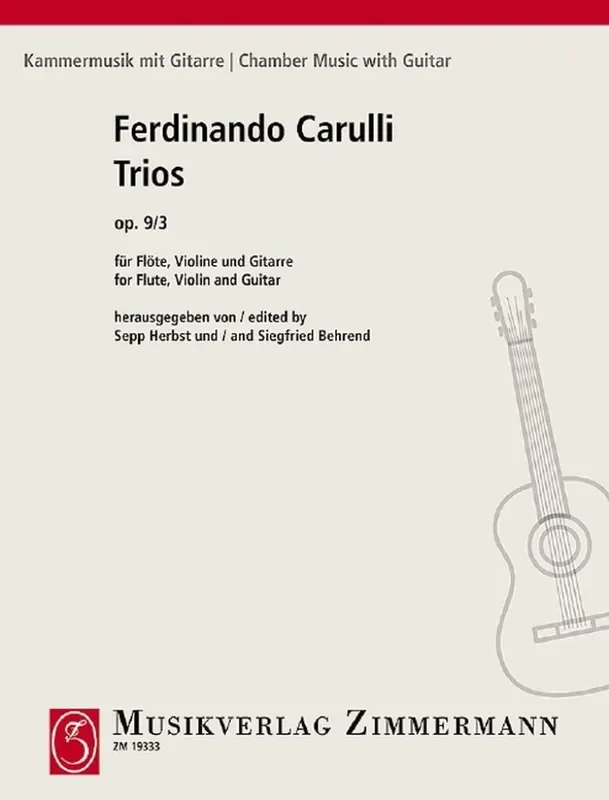 Ferdinando Carulli Trios op. 9/3 Heft 3 (Arr. Sepp Herbst) Kammerensemble