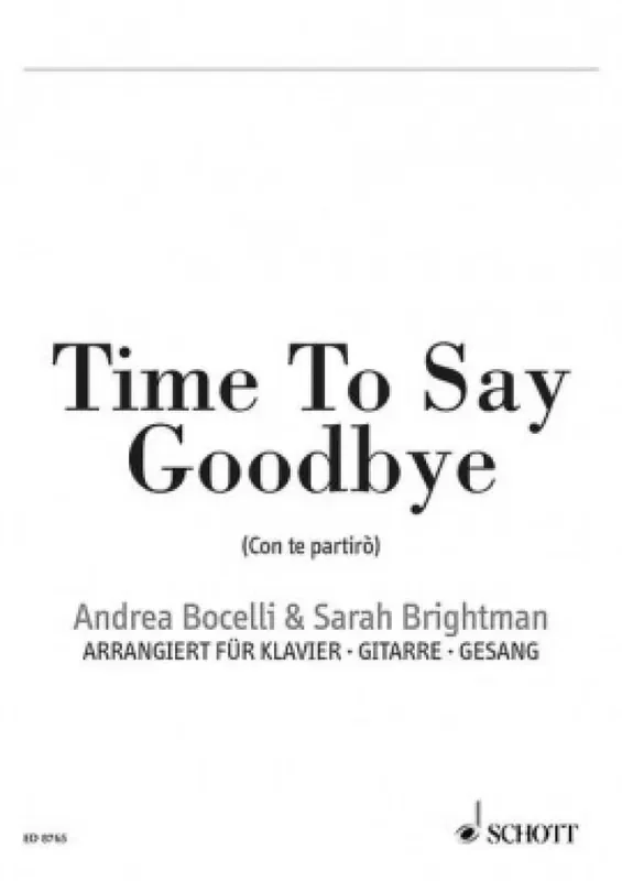 Francesco Sartori Time To Say Goodbye Klavier, Gesang, Gitarre (Songbooks)
