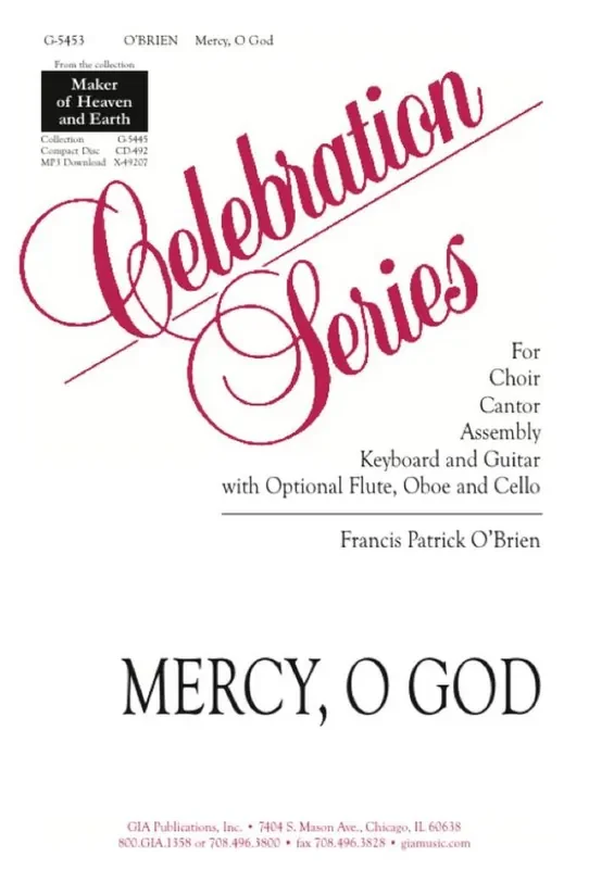 Francis Patrick O‘Brien Mercy, O God Gemischter Chor mit Begleitung