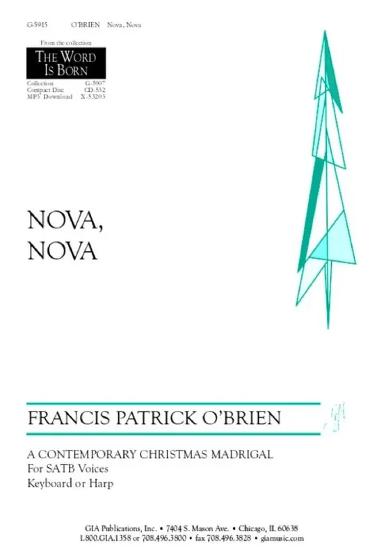 Francis Patrick O‘Brien Nova, Nova – Harp Part Gemischter Chor mit Begleitung