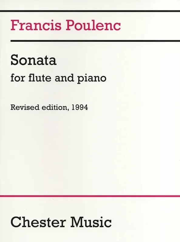 Francis Poulenc Sonata For Flute And Piano Flöte mit Begleitung