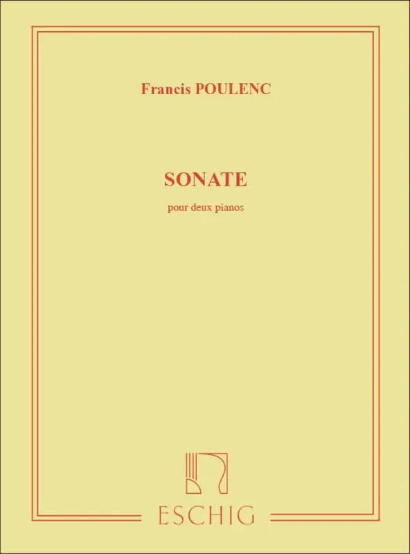 Francis Poulenc Sonate Klavier Duett