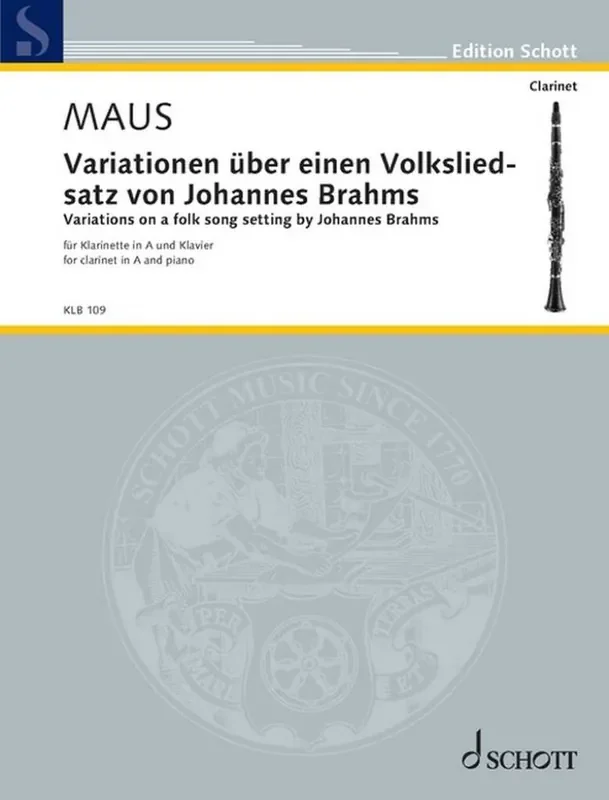Frank Maus Variations on a folk song setting Klarinette mit Begleitung